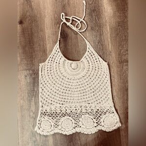 Surf Gypsy Crochet Halter Top Size Medium